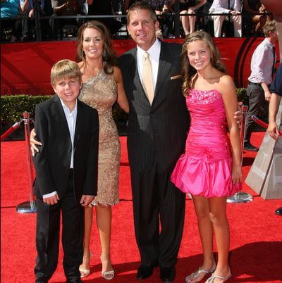 Beth Shuey with her ex-husband Sean Payton and children Meghan Payton and Connor Payton